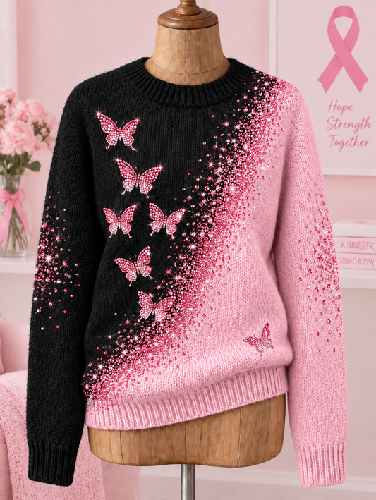 Pull à manches longues pour femmes contre le cancer du sein