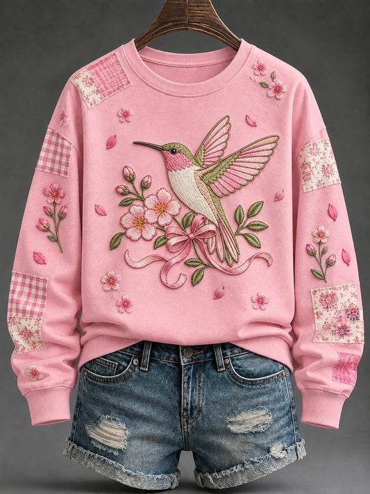 Sweat-shirt imprimé sur le thème du cancer du sein chez la femme