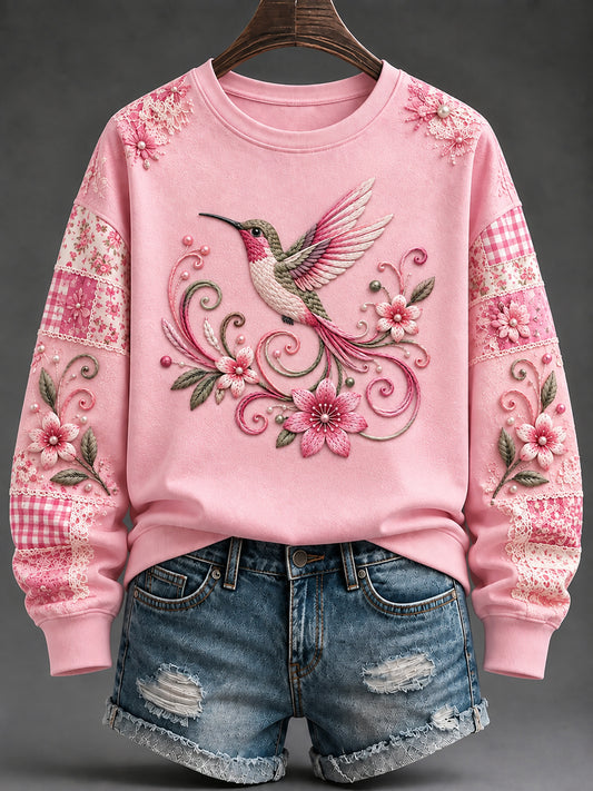 Sweat-shirt imprimé sur le thème du cancer du sein chez la femme