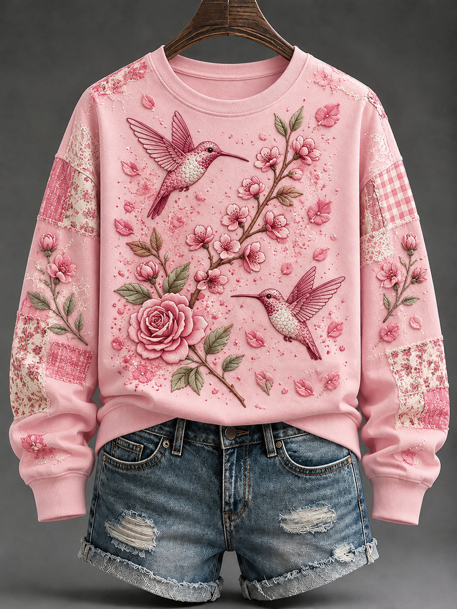 Sweat-shirt imprimé sur le thème du cancer du sein chez la femme
