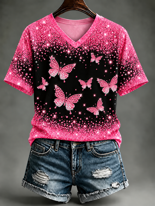 T-shirt à manches courtes pour le cancer du sein chez la femme