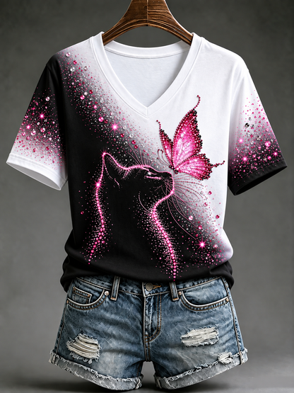 T-shirt à manches courtes pour le cancer du sein chez la femme