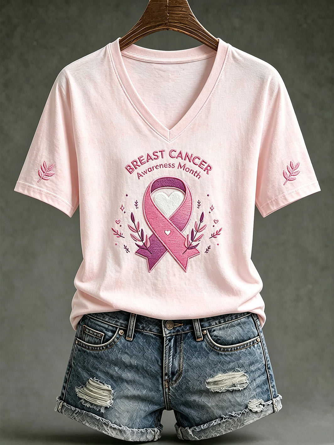 T-shirt décontracté à manches courtes pour femme, motif imprimé sur le thème de la santé publique et des maladies