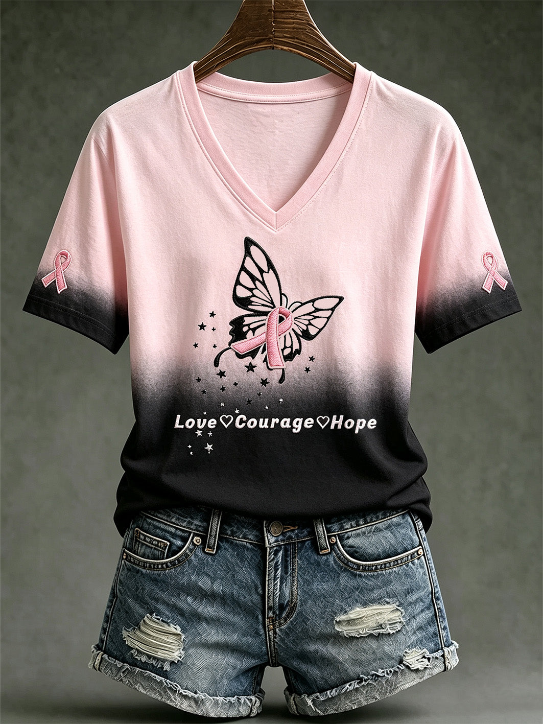 T-shirt décontracté à manches courtes pour femme, motif imprimé sur le thème de la santé publique et des maladies