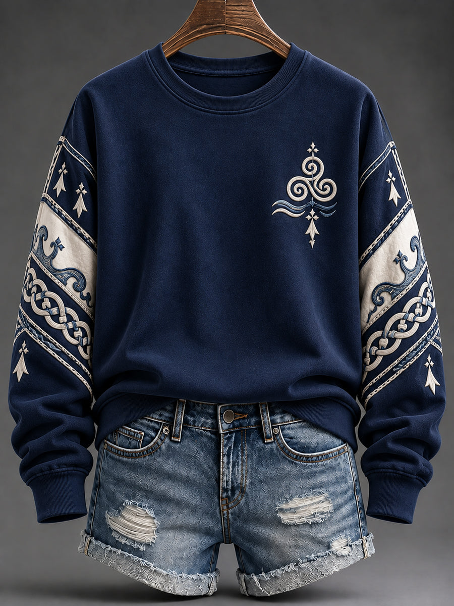 Sweat-shirt imprimé Bretagne pour femme