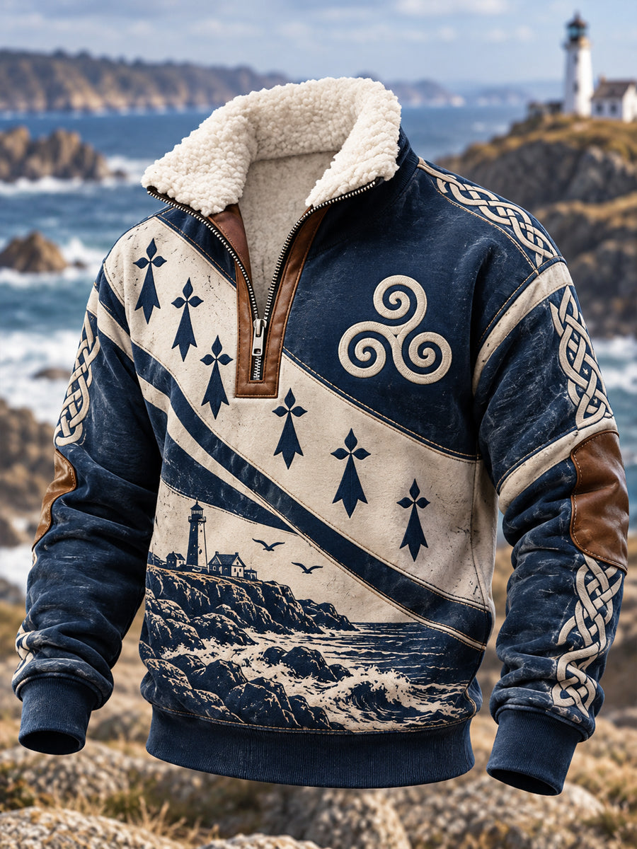 Sweat-shirt imprimé Bretagne pour homme