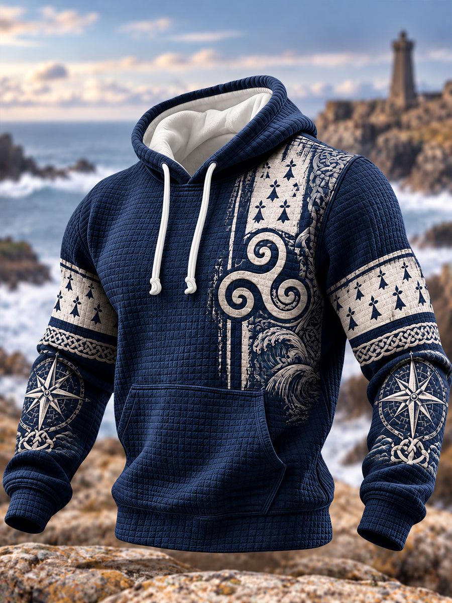Sweat à capuche imprimé France Bretagne pour homme