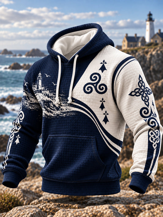 Sweat à capuche imprimé France Bretagne pour homme