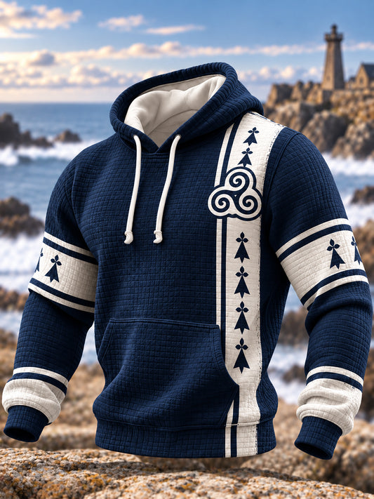 Sweat à capuche imprimé France Bretagne pour homme