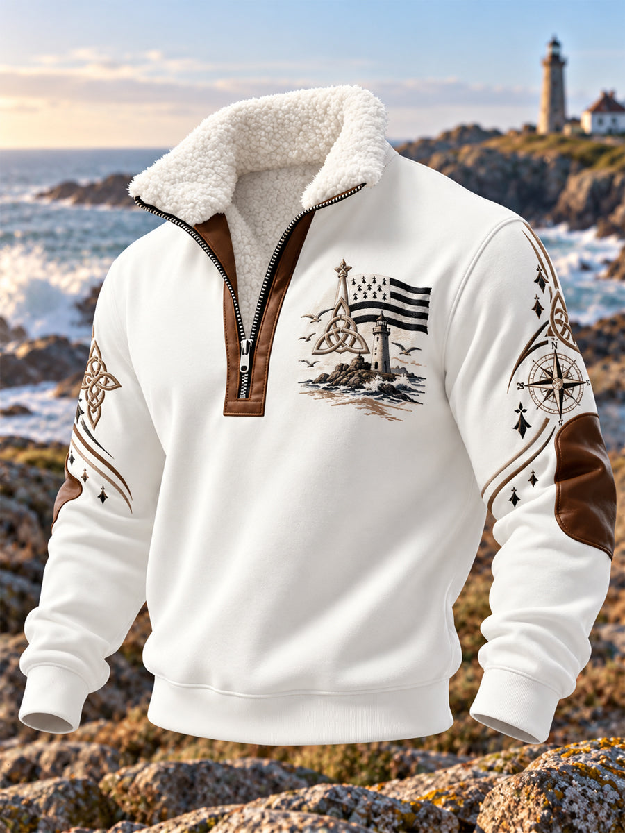 Sweat-shirt imprimé Bretagne pour homme