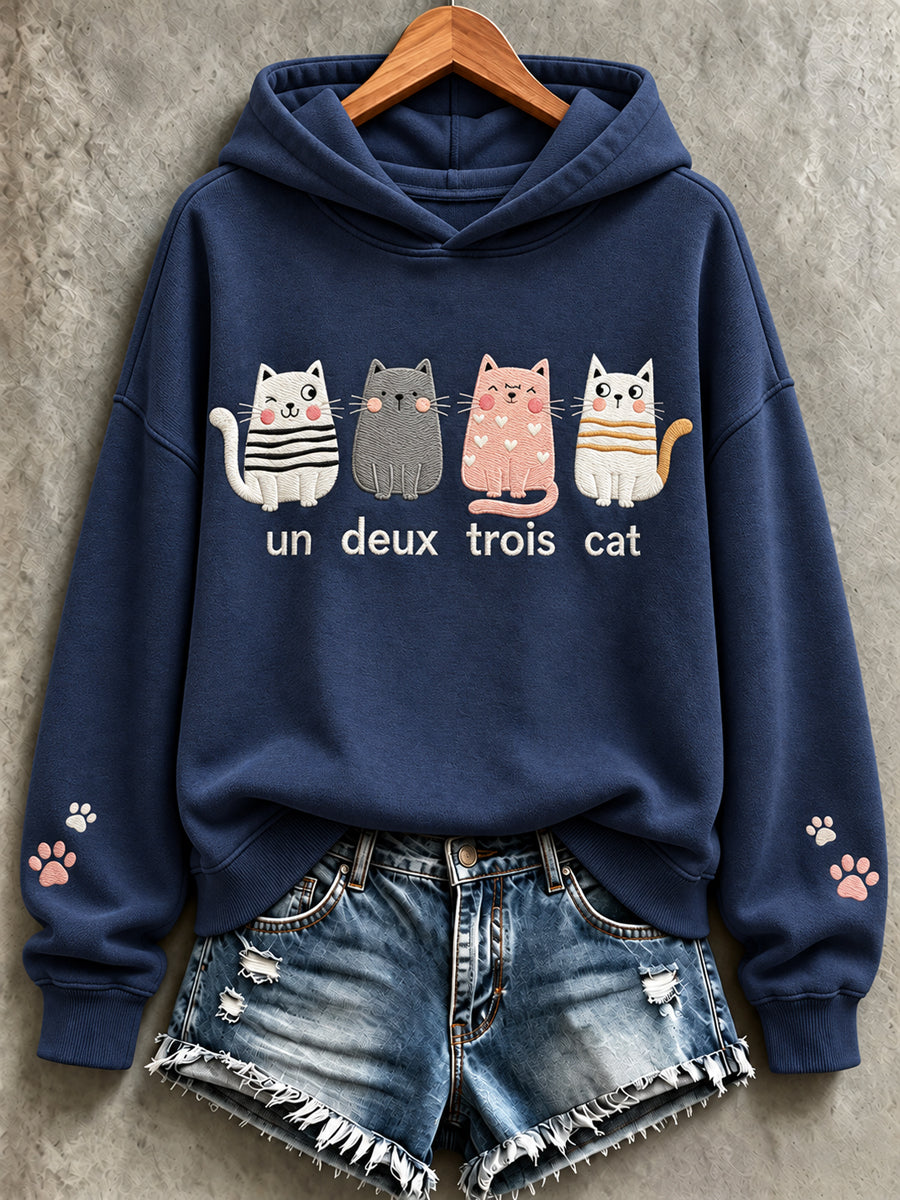 Sweat-shirt mignon à imprimé animalier pour femme