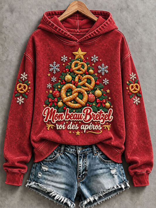 Sweat-shirt femme Mon beau Bretzel, roi des apéros, coupe classique