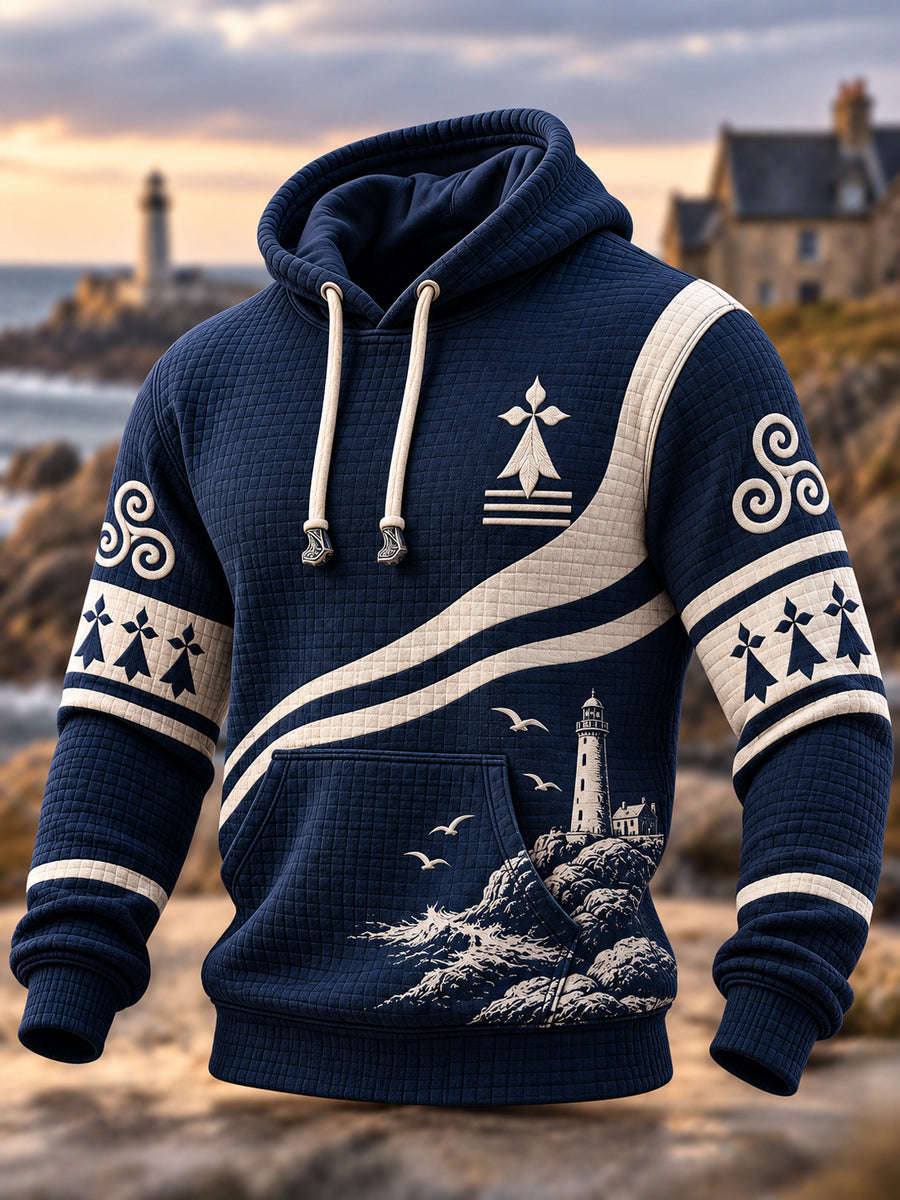 Sweat à capuche imprimé France Bretagne pour homme