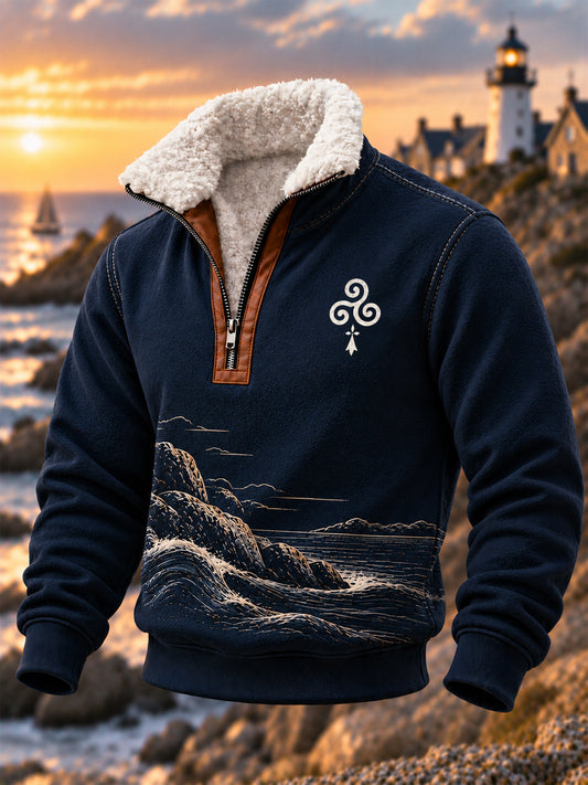 Sweat-shirt imprimé Bretagne pour homme
