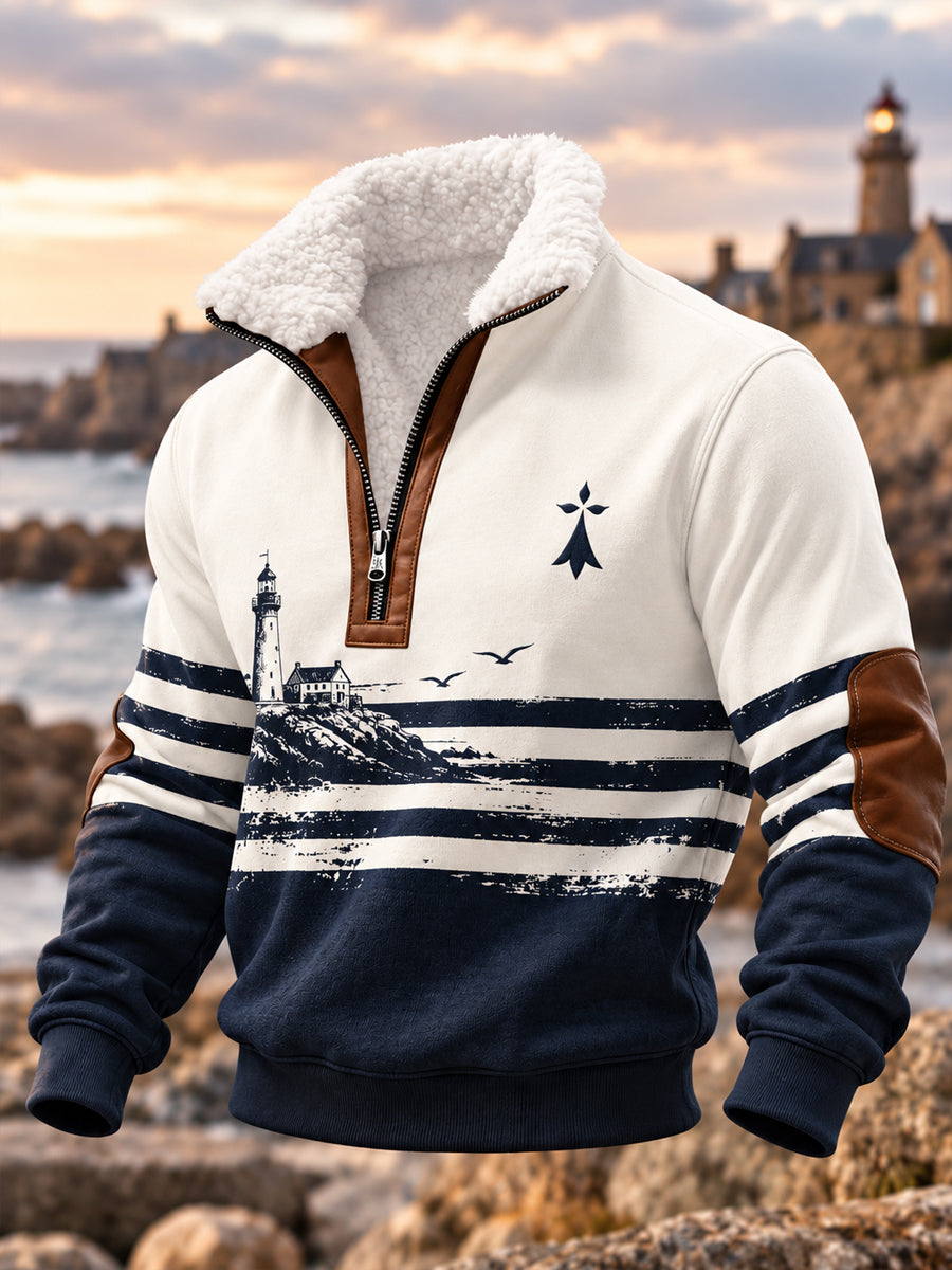 Sweat-shirt imprimé Bretagne pour homme