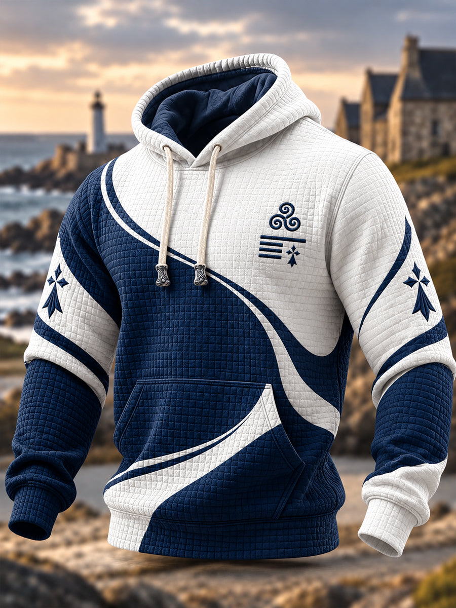 Sweat à capuche imprimé France Bretagne pour homme