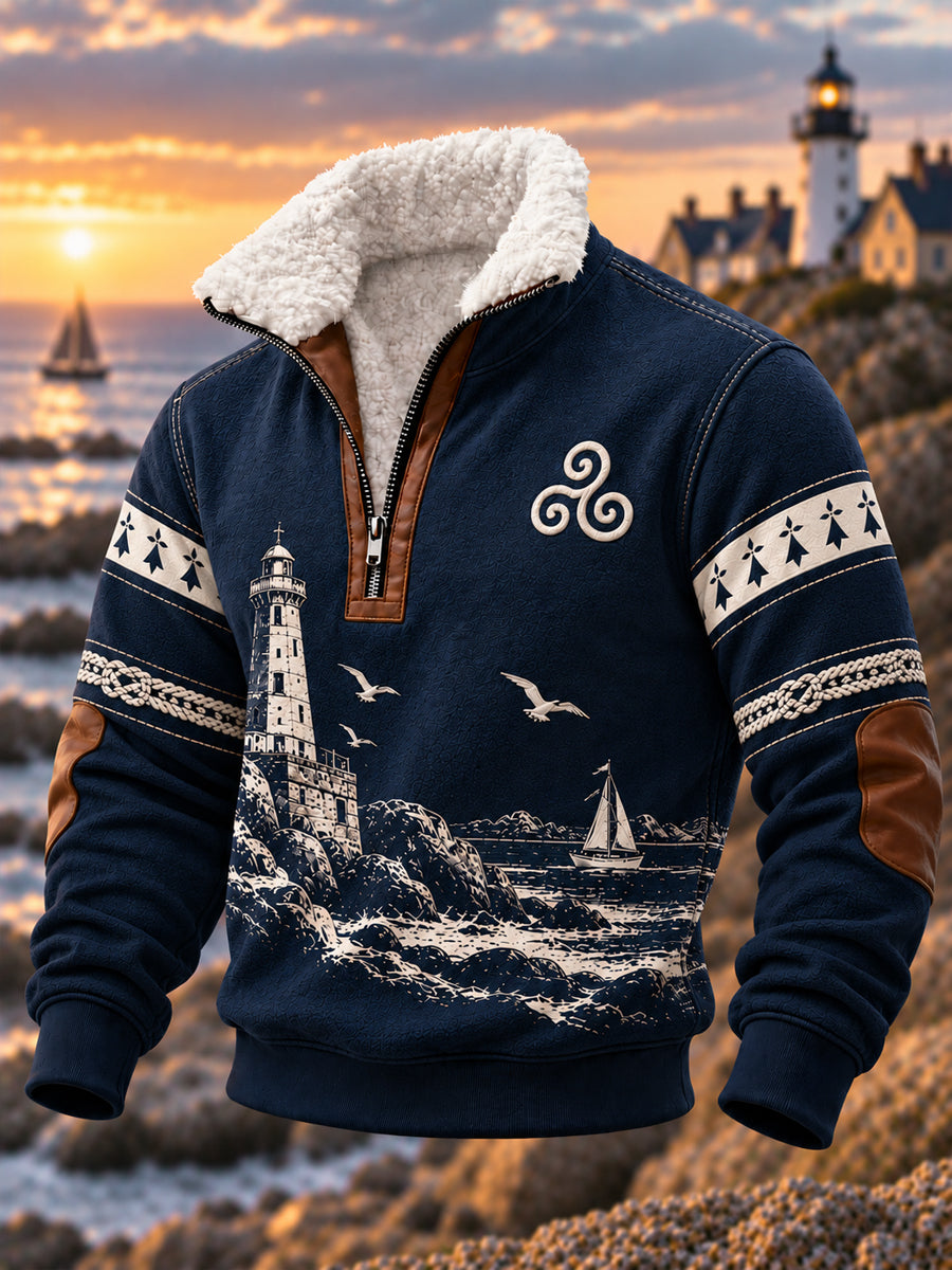 Sweat-shirt imprimé Bretagne pour homme