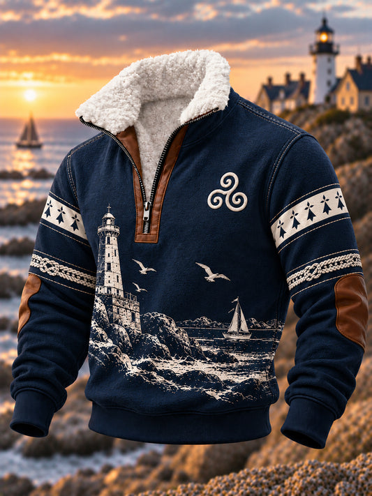 Sweat-shirt imprimé Bretagne pour homme